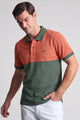Alpine Men’s Light Green Cotton Polo Shirt - Dual Tone Edition