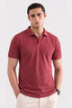 Alpine Men’s Maroon Cotton PQ V-Neck Polo Shirt