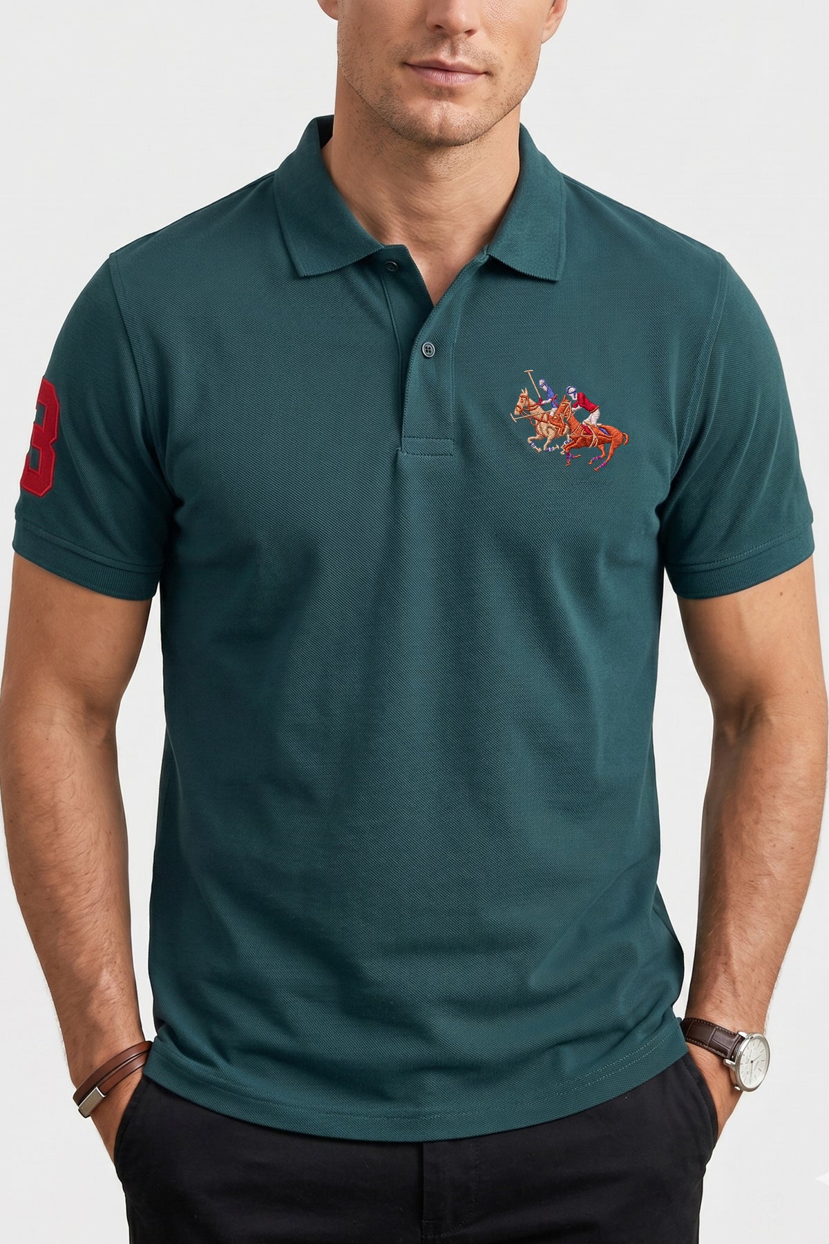 Alpine Men’s Dark Green Cotton Polo Shirt - Pro Sport Edition