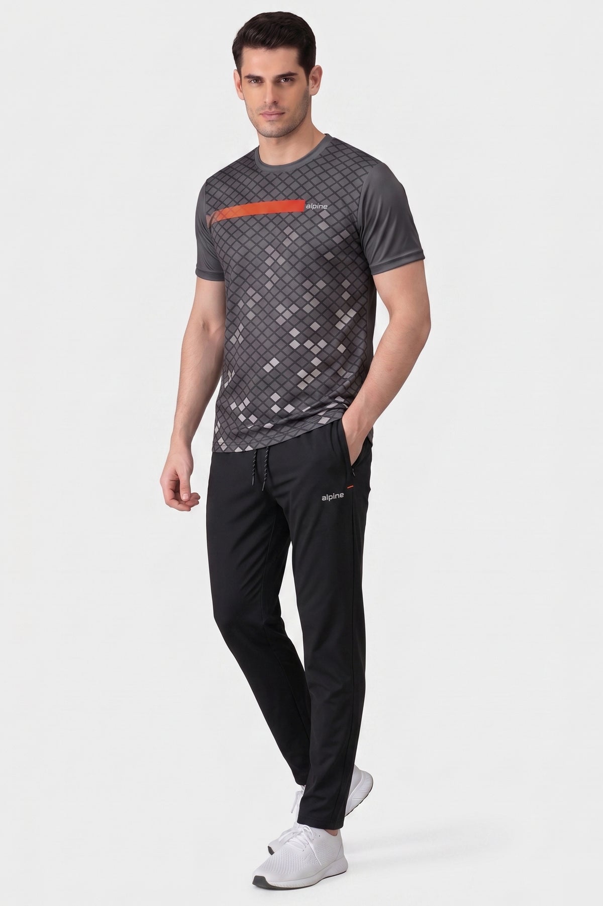 Alpine Men's - Imported Tracksuit - Black Grey