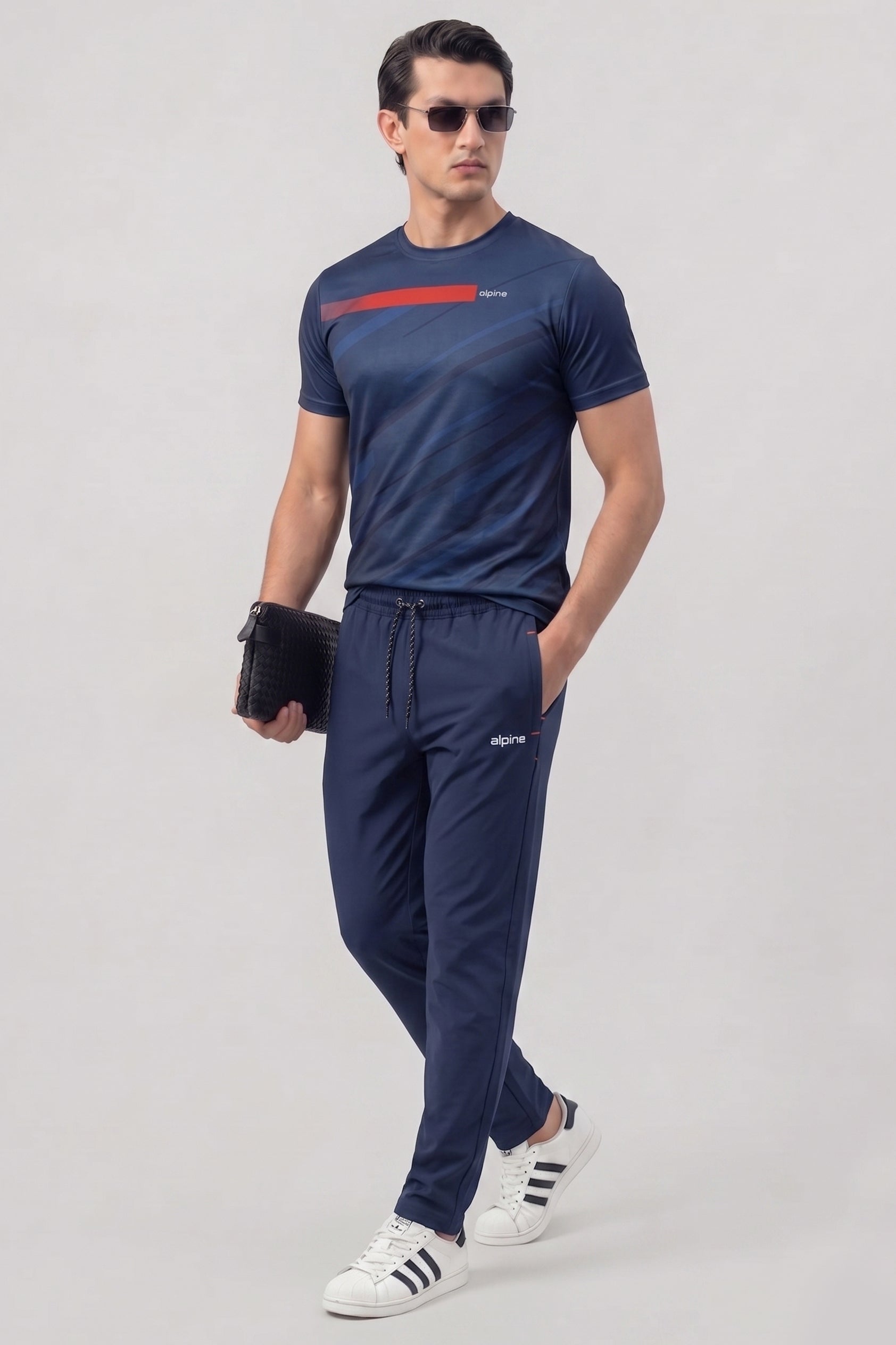 Alpine Men's - Imported Tracksuit - Navy Blue