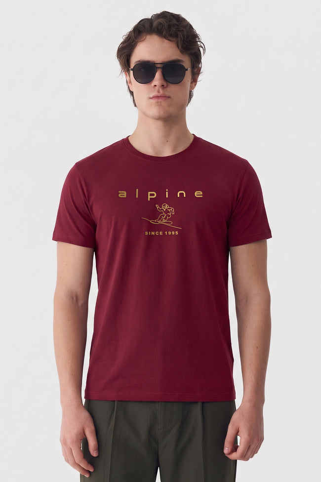 Alpine Men’s Maroon High Density Graphic Tee Hover Image