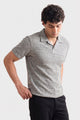 Hyder Gray Lines V Neck Knitted Polos