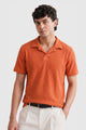 Mustard V Neck Knitted Polos