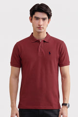 Alpine Men’s Maroon Cotton Polo Shirt – Heritage Polo Club