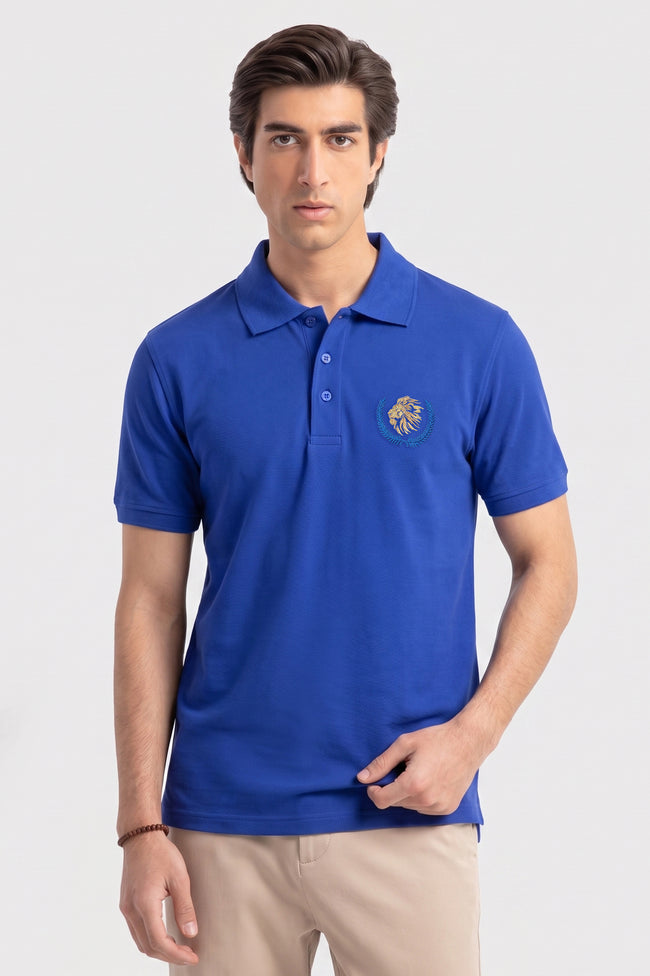 Alpine Men’s Royal Blue Polo – Royal Lion Edition Hover Image