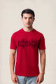 Alpine Soundwave Graphic T-Shirt Red – Premium Cotton Tee