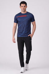 Alpine Men's - Imported Tracksuit - Black Navy Blue