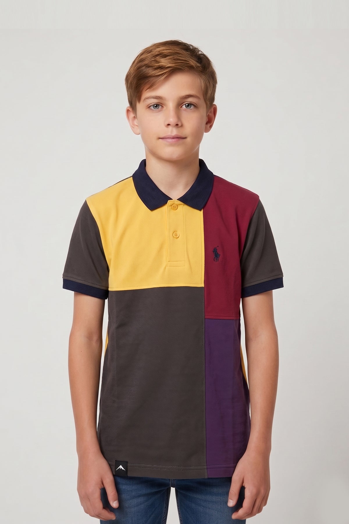 Alpine Kids Classic Polo Shirt Purple – Block Edition