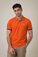 Alpine Men’s - Orange Cotton Polo Shirt