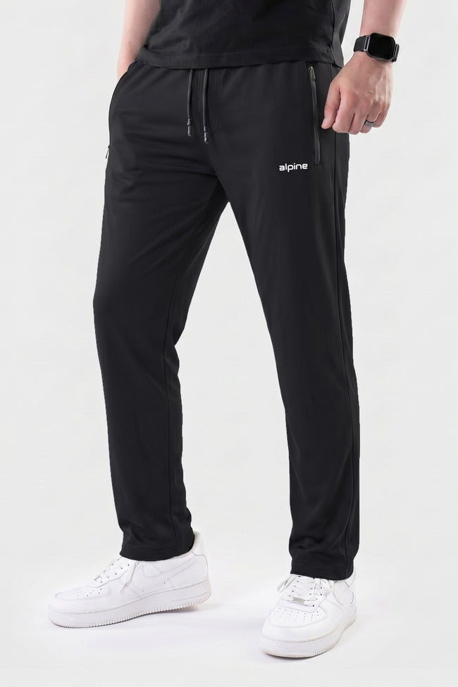 Alpine Men’s Black Performance Trousers – Active Fit Edition Hover Image