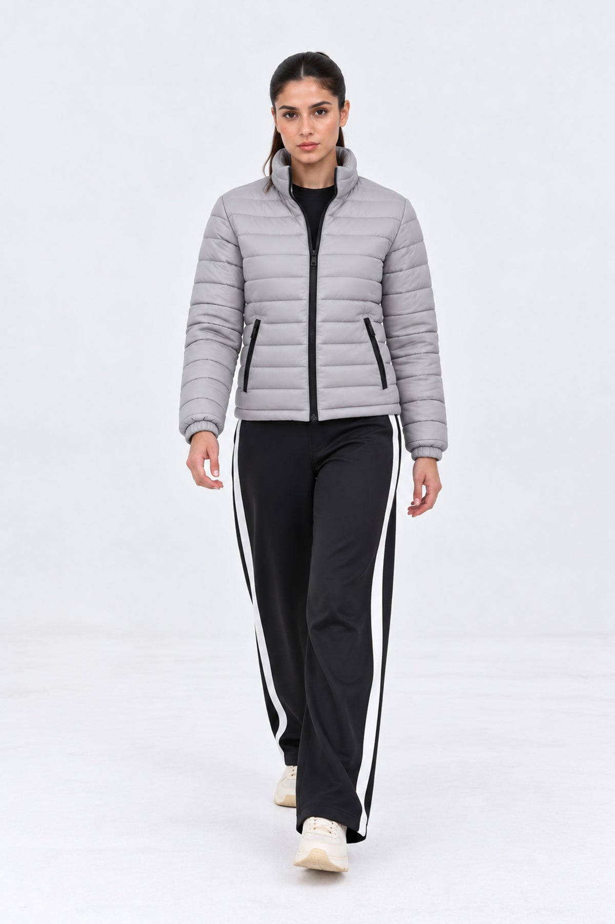 Alpine Women's Puffer Jacket Grey