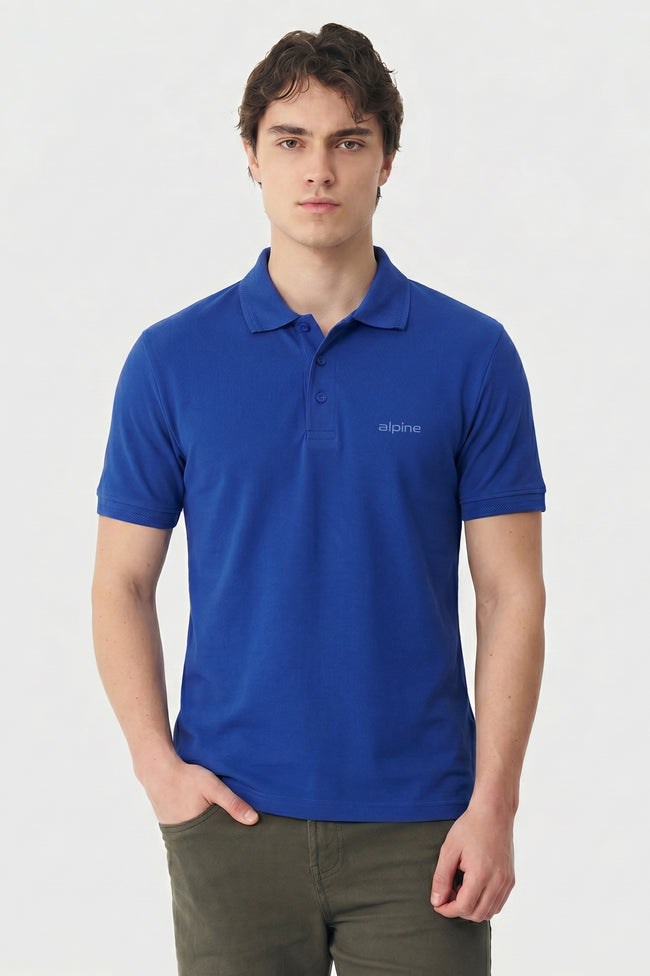 Alpine Men’s Royal Blue Essential Polo Shirt Hover Image