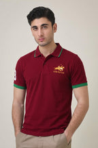 Alpine Men’s - Maroon Cotton Polo Shirt