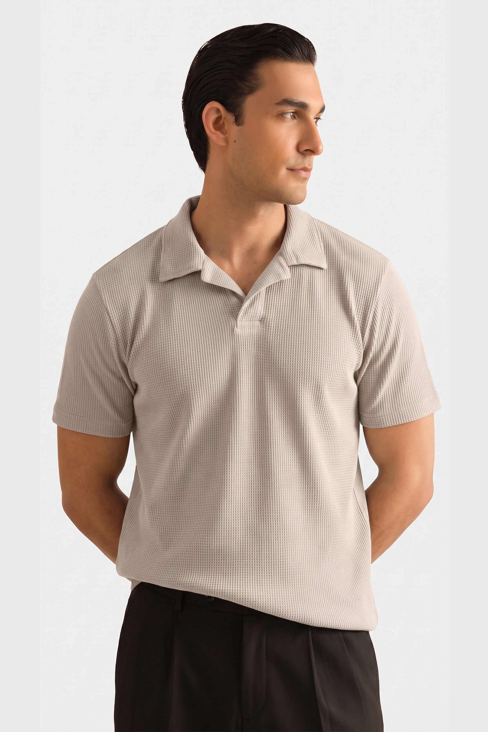 Skin V Neck Knitted Polos