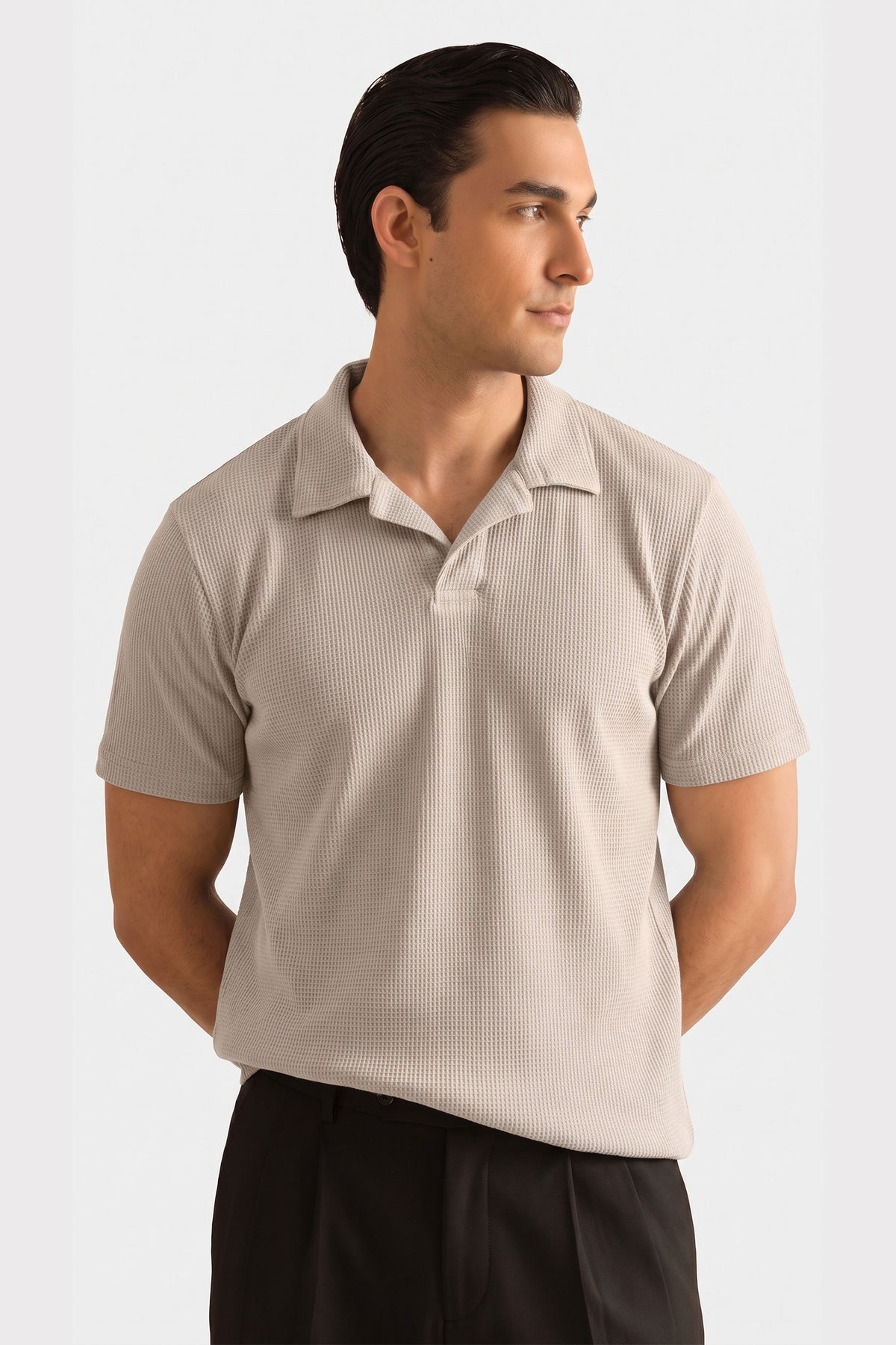 Skin V Neck Knitted Polos