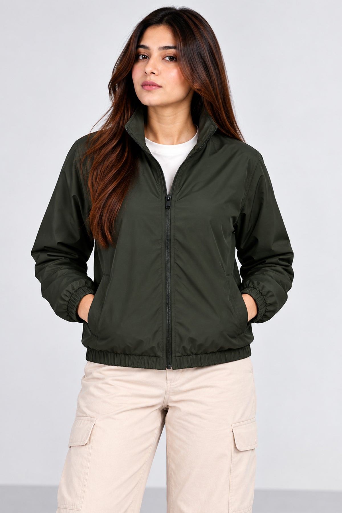 Alpine Women's Wind Breaker Dark Green