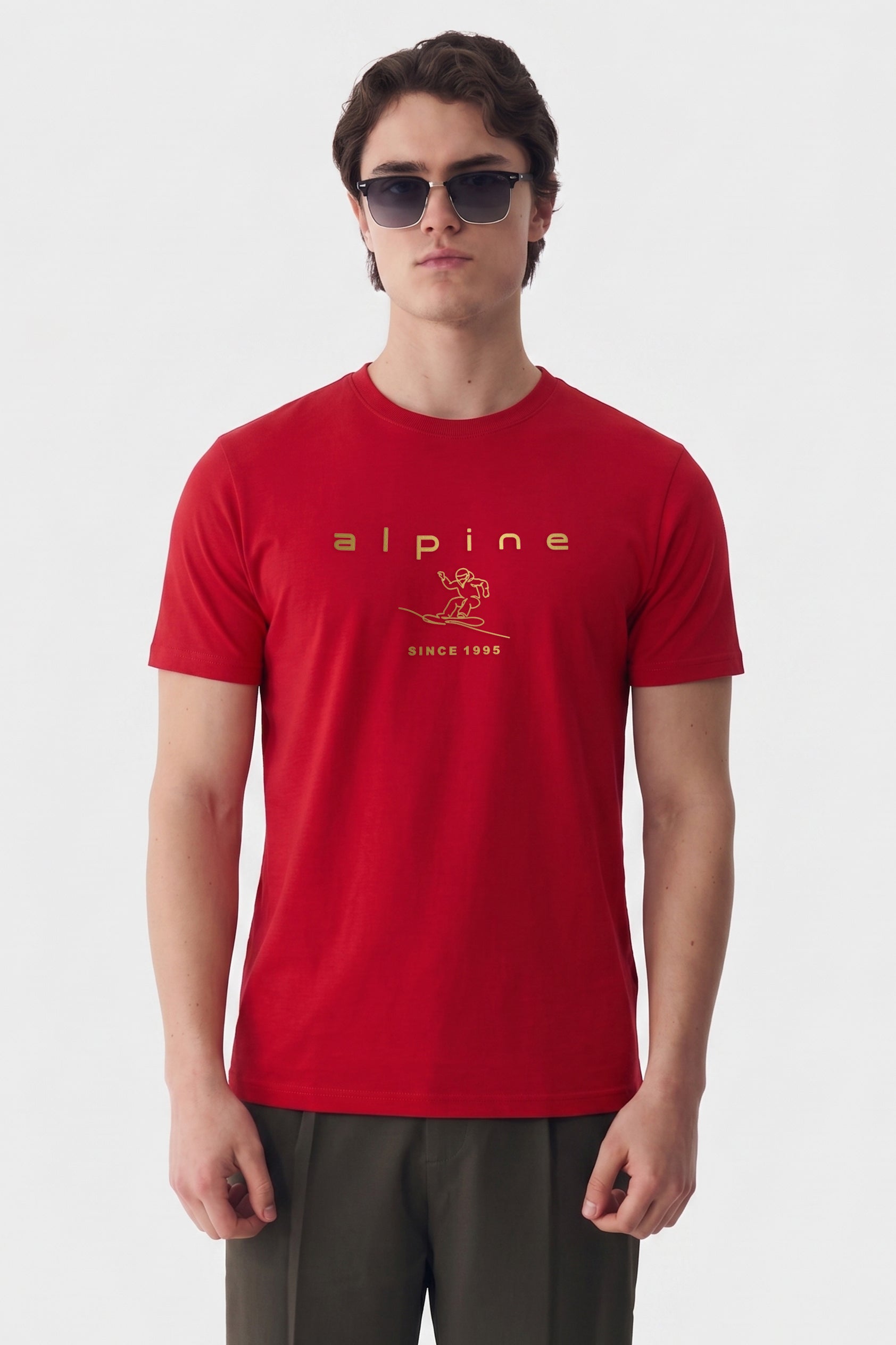 Alpine Men’s Red High Density Graphic Tee