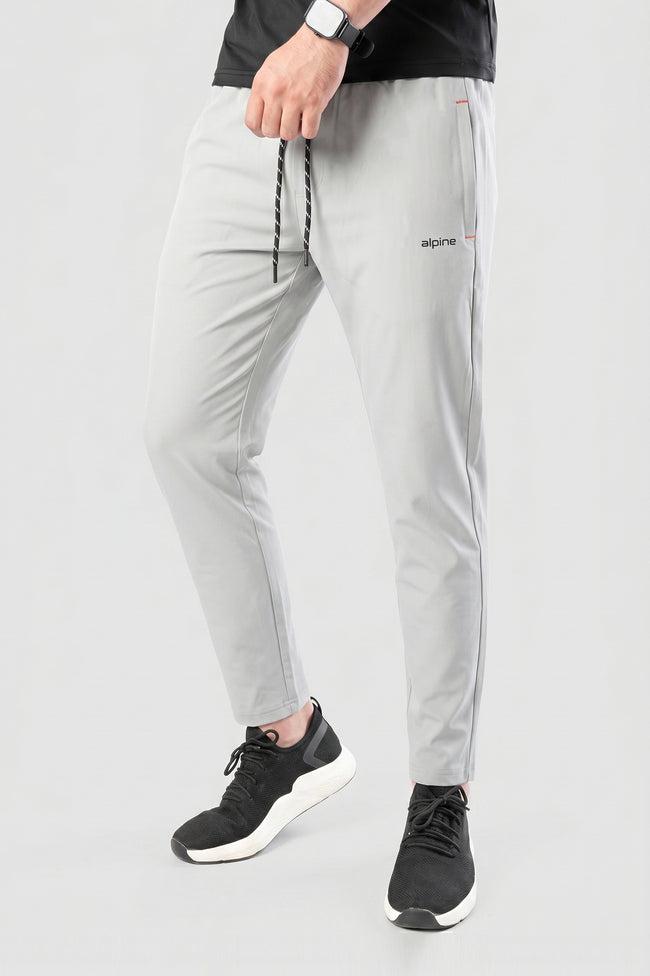Alpine Premium Activewear Silver Grey Trouser – Performance Fit Hover Image