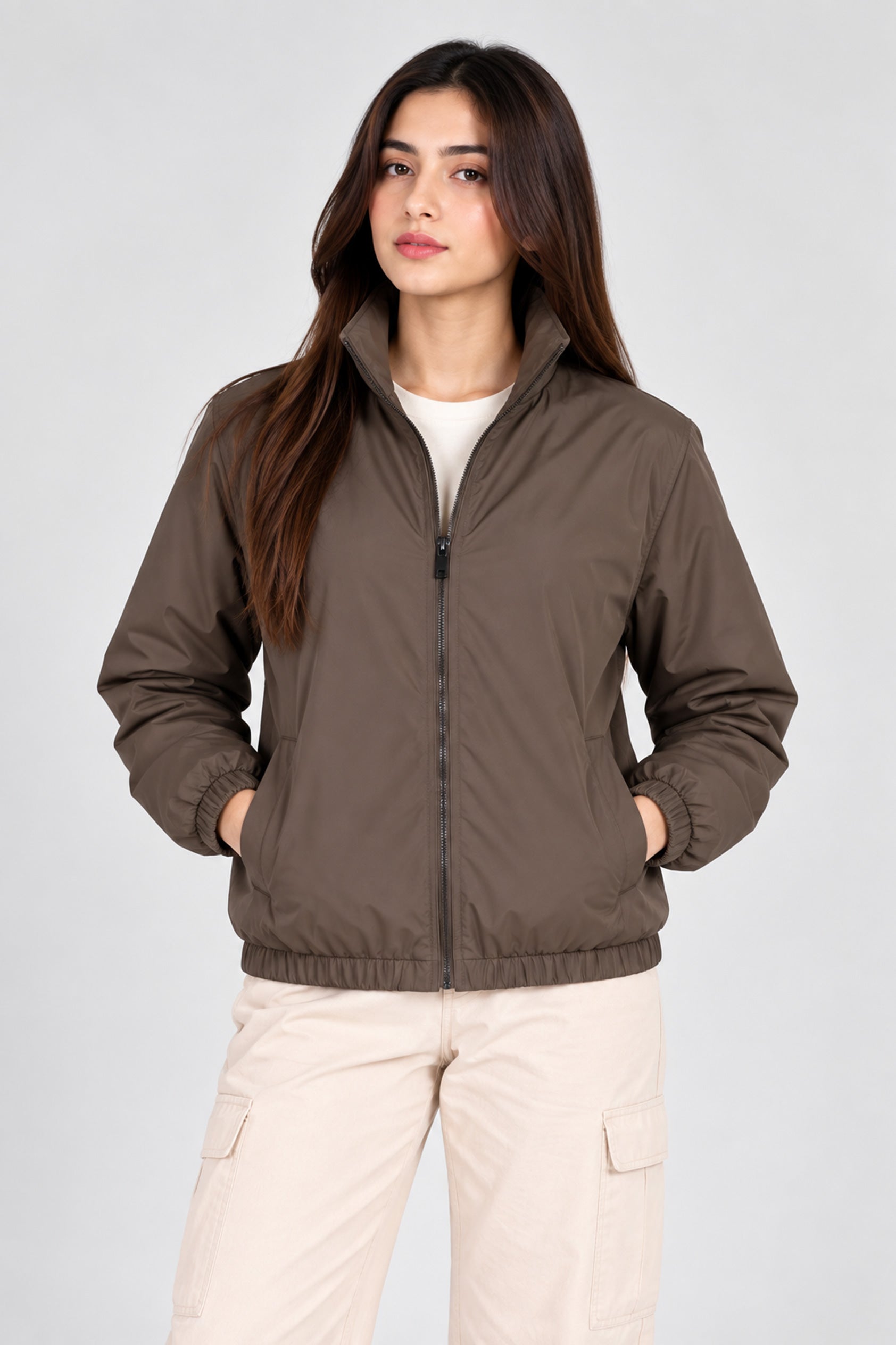 Alpine Women's Wind Breaker Chocolate Brown
