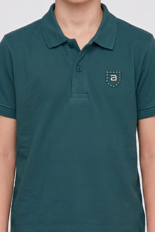 Alpine Kids Minimal Polo Dark Green – Premium Quality Main Image