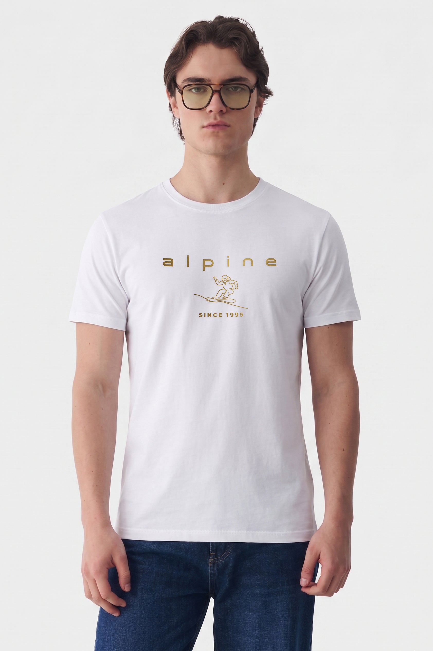 Alpine Men’s White High Density Graphic Tee