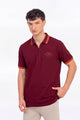 Alpine Men’s Maroon Cotton Polo Shirt - Zip Edition