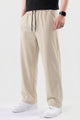 Alpine Textured Men’s Trousers Off White - Straight Fit
