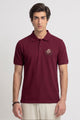 Alpine Men’s Maroon Polo – Royal Lion Edition