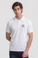 Alpine Men’s White Polo – Royal Lion Edition