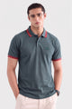 Alpine Men’s Smart Casual Cotton PQ Polo – Dark Green