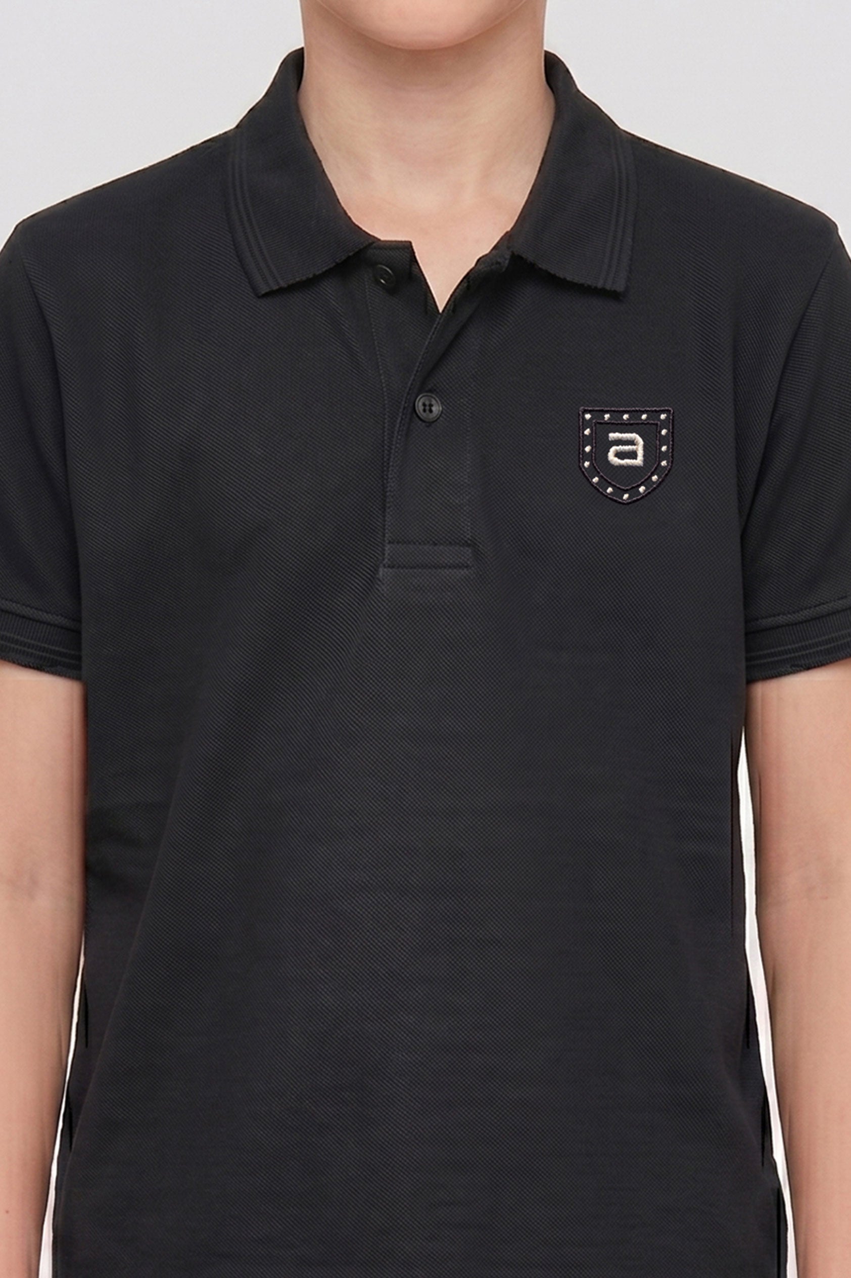 Alpine Kids Minimal Polo Black – Premium Quality