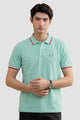 Alpine Men’s Mint Green Cotton Polo Shirt – Contrast Trim Edition