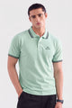 Alpine Men’s Smart Casual Cotton PQ Polo – Mint Green