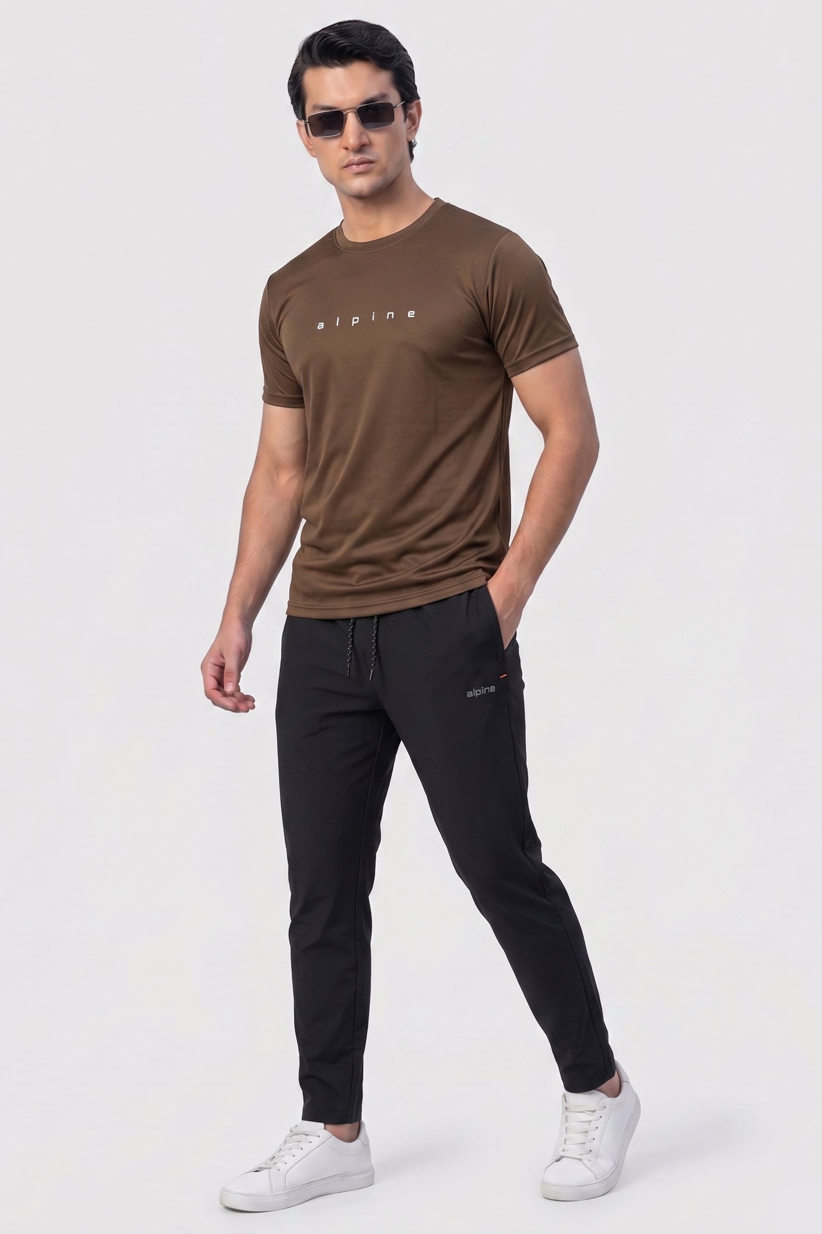 Alpine Men's - Imported Tracksuit - Black Brown