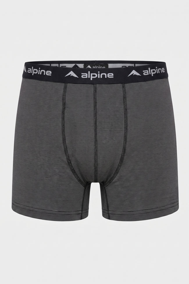 Alpine Men’s Dark Grey Cotton Boxer – Premium Soft Fabric Hover Image