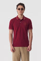 Alpine Men’s Maroon Cotton Polo Shirt - Premium Edition