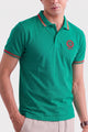 Alpine Men’s Green Cotton Polo Shirt - Heritage Badge Edition