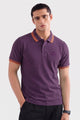 Alpine Men’s Smart Casual Cotton PQ Polo – Purple