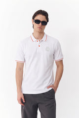 Alpine Men’s White Cotton Polo Shirt - Premium Edition