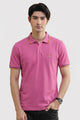 Alpine Men’s Fuchsia Cotton Polo Shirt – Contrast Trim Edition