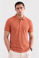 Alpine Men’s Smart Casual Cotton PQ Polo – Peach
