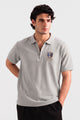 Alpine Men’s Premium Zip Polo – Silver Grey