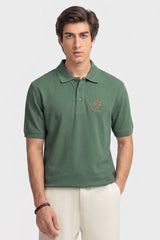 Alpine Men’s Forest Green Polo – Royal Lion Edition