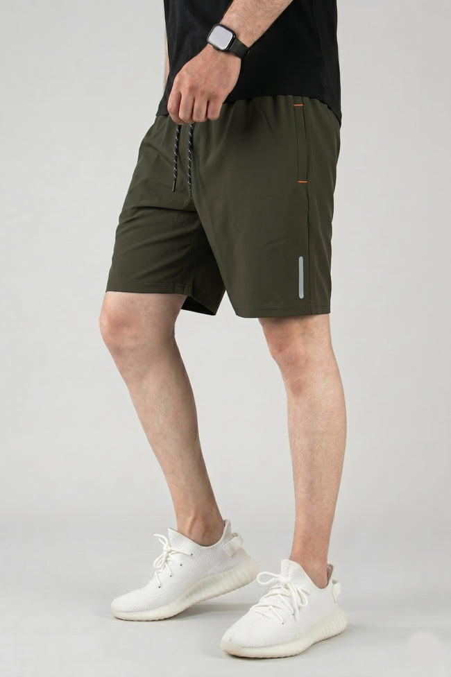 Alpine Men’s Olive Performance Training Shorts Hover Image