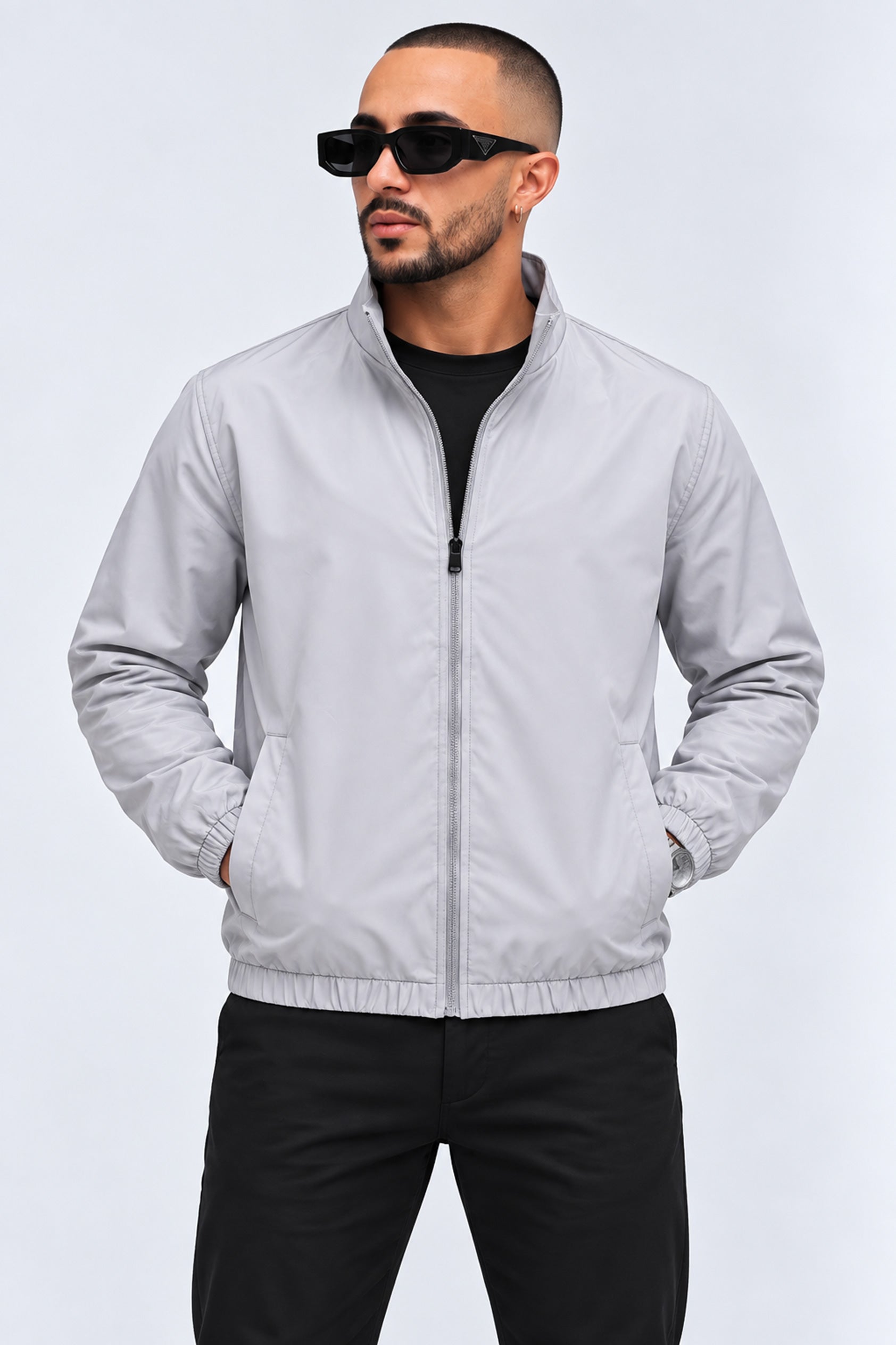 Alpine Men’s Wind Breaker Silver Grey