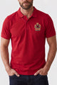 Alpine Men’s Red Cotton Polo Shirt - Crown Edition