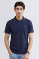Alpine Men’s Navy Blue Cotton Polo Shirt – Contrast Trim Edition