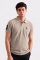 Alpine Men’s Sand Cotton Polo – Royal Rider Edition