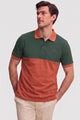 Alpine Men’s Mustard Cotton Polo Shirt - Dual Tone Edition